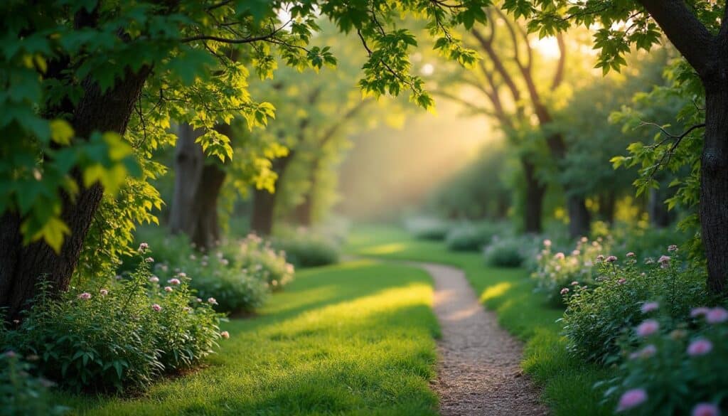 Idées pour la délimitation d’une allée de jardin avec des buissons persistants