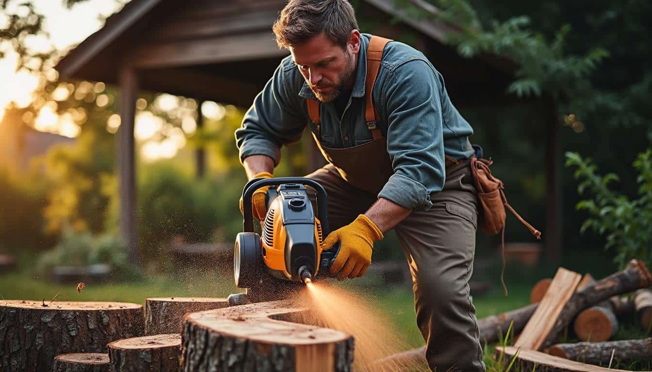 Illustration: Comprendre le fonctionnement et les spécificités de la scie à bûches thermique