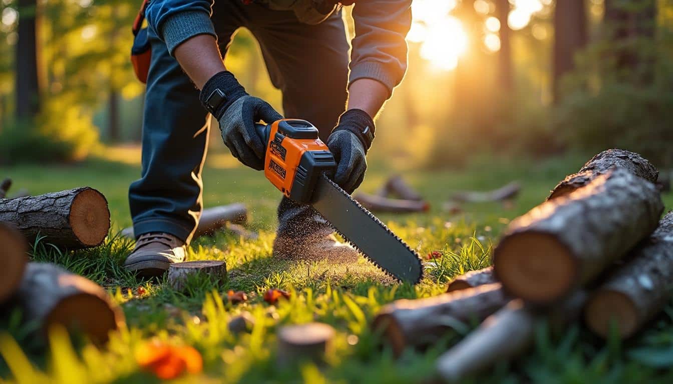 Scie à bûches thermique : guide complet pour bien choisir et utiliser