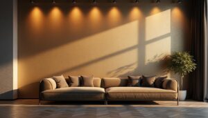 Applique murale dorée design : élégance et lumière chaleureuse