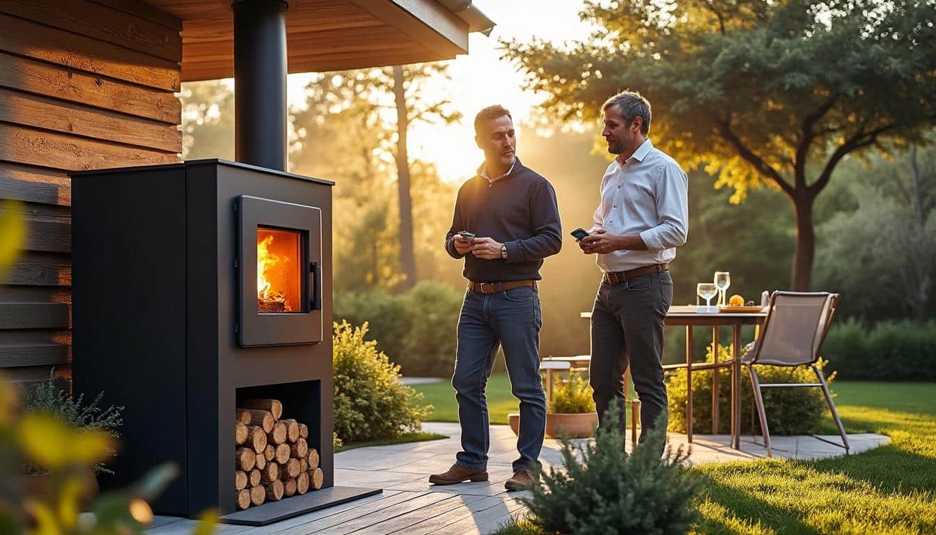 Illustration: Comprendre le fonctionnement d’une chaudière à bois installée à l’extérieur